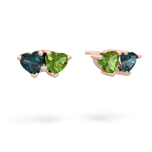 alexandrite-peridot  earrings