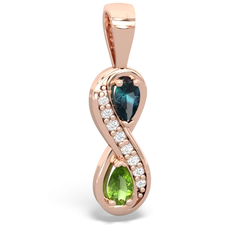 alexandrite-peridot keepsake infinity pendant