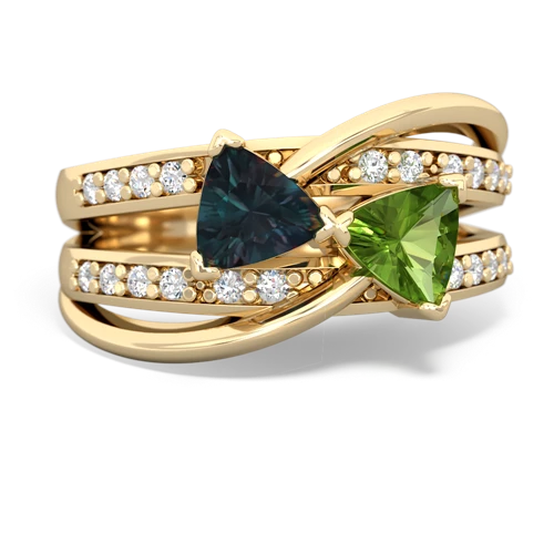 alexandrite-peridot couture ring