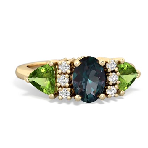 alexandrite-peridot timeless ring