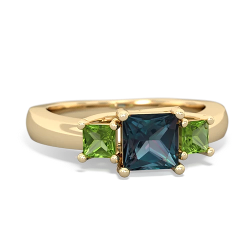 alexandrite-peridot timeless ring