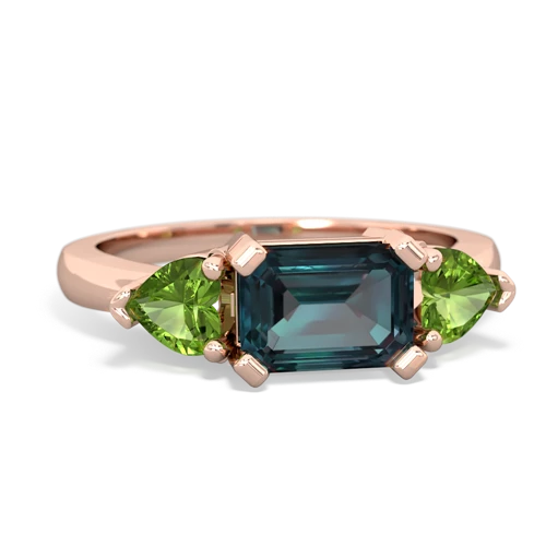 alexandrite-peridot timeless ring