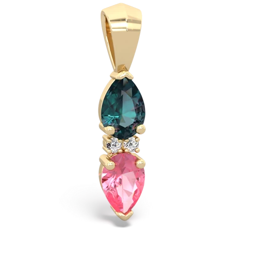 alexandrite-pink sapphire bowtie pendant