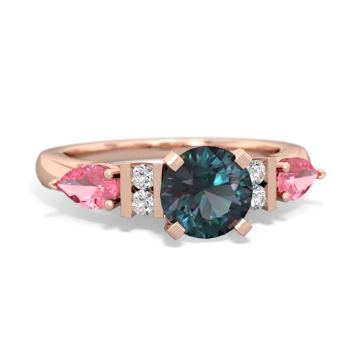 alexandrite-pink sapphire engagement ring