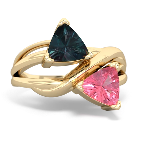 alexandrite-pink sapphire filligree ring