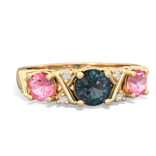 alexandrite-pink sapphire timeless ring