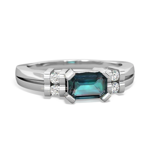 alexandrite modern ring