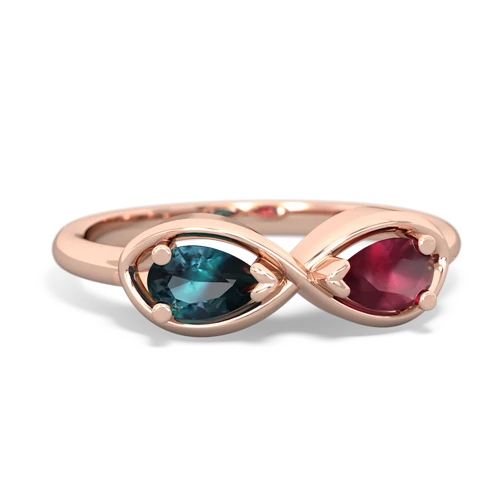 alexandrite-ruby infinity ring