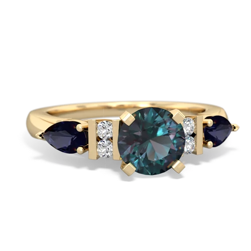 alexandrite-sapphire engagement ring