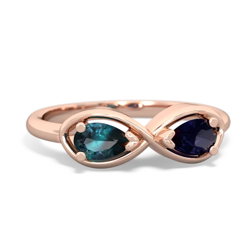 alexandrite-sapphire infinity ring