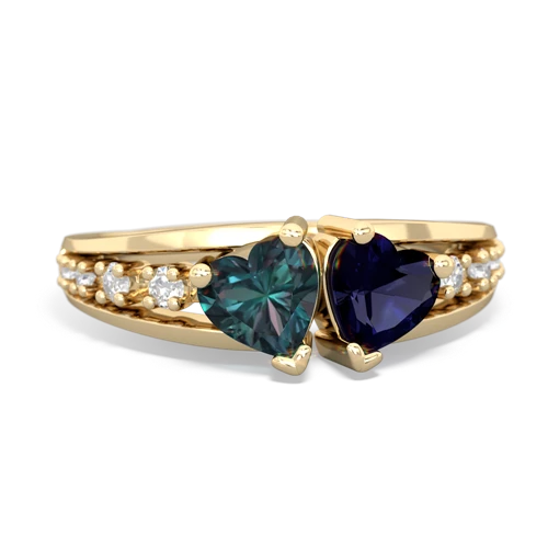 alexandrite-sapphire modern ring