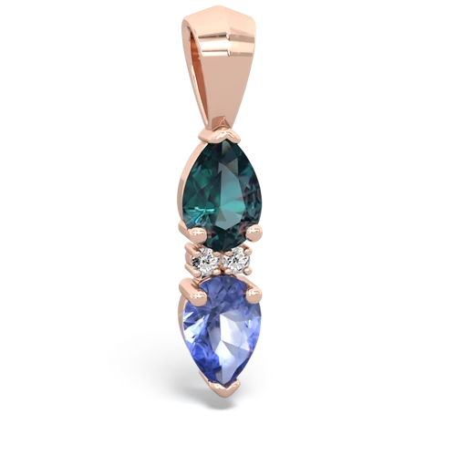 alexandrite-tanzanite bowtie pendant