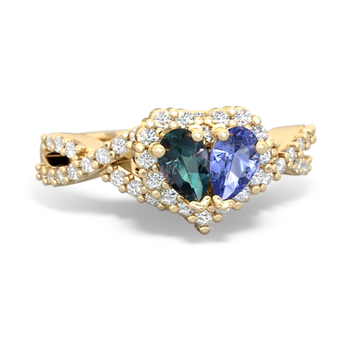 alexandrite-tanzanite engagement ring