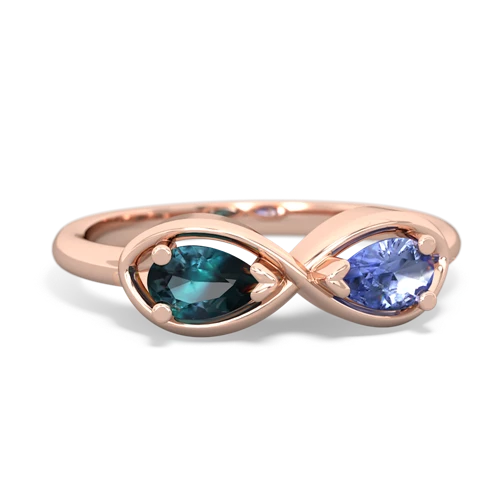 alexandrite-tanzanite infinity ring