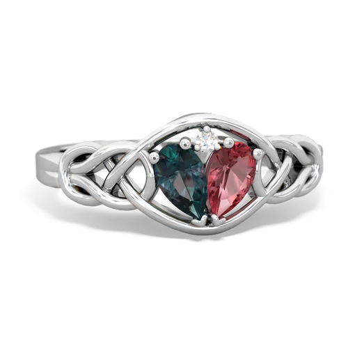 alexandrite-tourmaline celtic knot ring