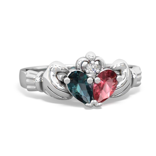 alexandrite-tourmaline claddagh ring