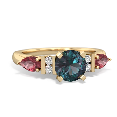 alexandrite-tourmaline engagement ring