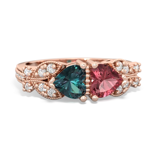 alexandrite-tourmaline keepsake butterfly ring