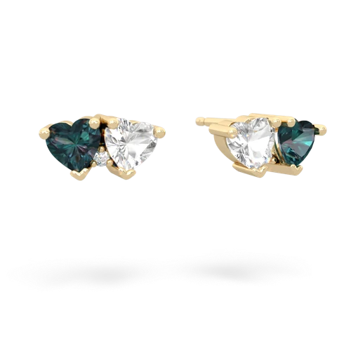 alexandrite-white topaz  earrings