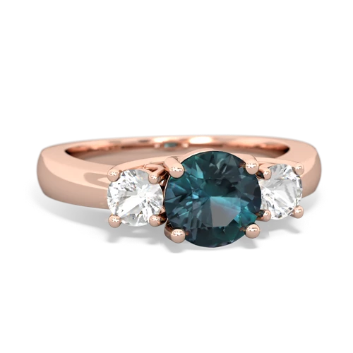 alexandrite-white topaz timeless ring