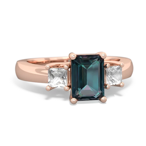 alexandrite-white topaz timeless ring