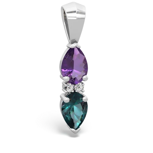 amethyst-alexandrite bowtie pendant