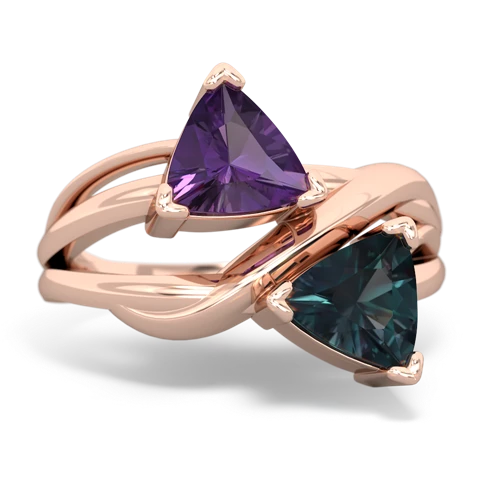 amethyst-alexandrite filligree ring