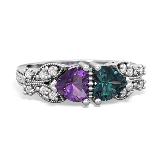 amethyst-alexandrite keepsake butterfly ring