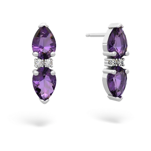 amethyst-amethyst bowtie earrings