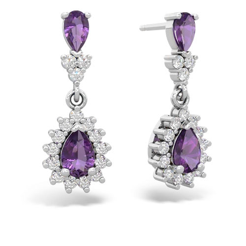 amethyst-amethyst dangle earrings