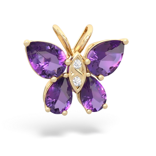 amethyst-amethyst butterfly pendant