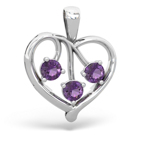 white topaz-tourmaline love heart pendant