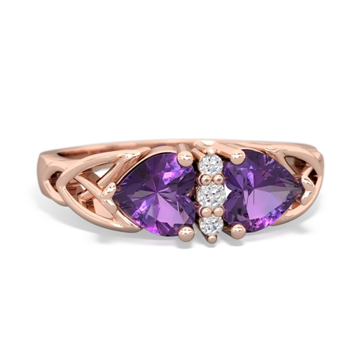 amethyst-amethyst celtic ring