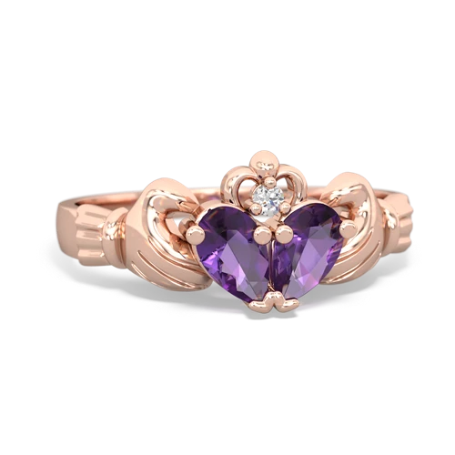 amethyst-amethyst claddagh ring