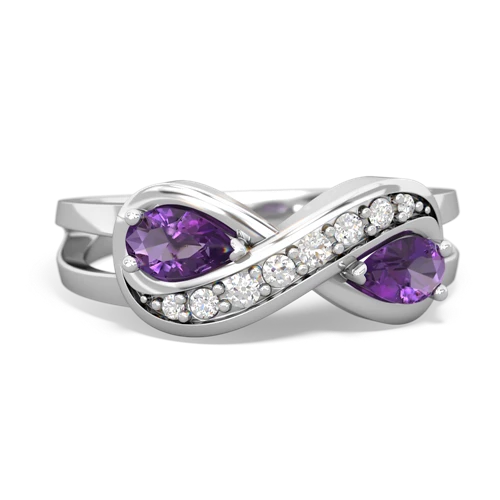 amethyst-amethyst diamond infinity ring