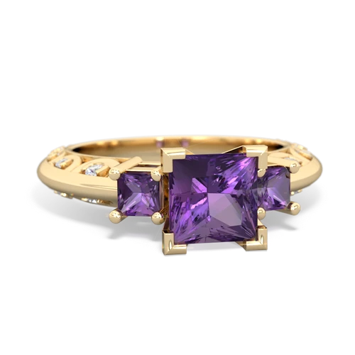 amethyst-amethyst engagement ring