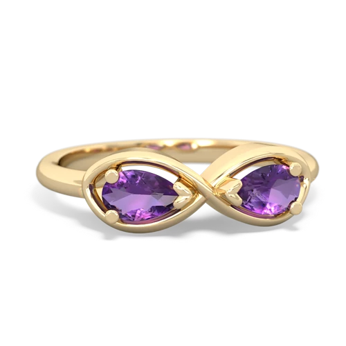 amethyst-amethyst infinity ring