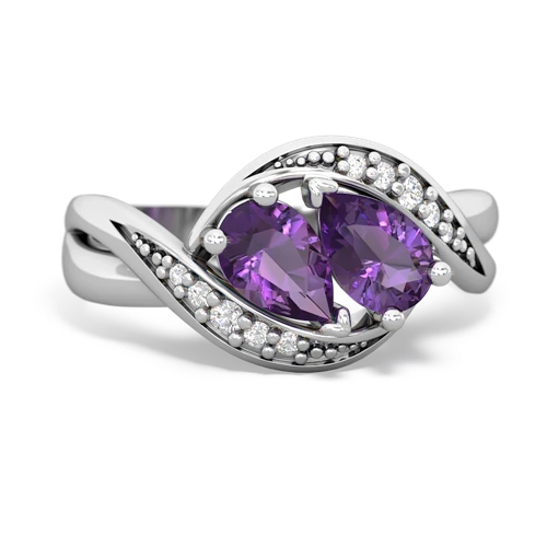 amethyst-amethyst keepsake curls ring