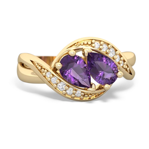 amethyst-amethyst keepsake curls ring