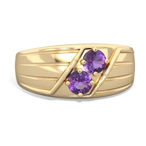 amethyst-amethyst mens ring