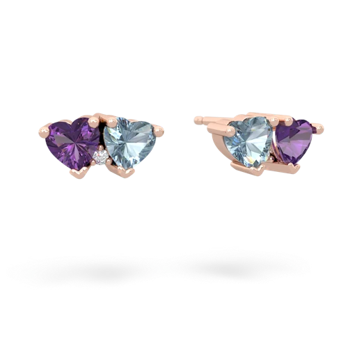 amethyst-aquamarine  earrings