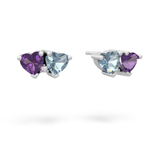 amethyst-aquamarine  earrings