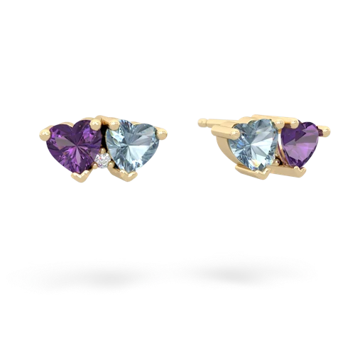 amethyst-aquamarine  earrings