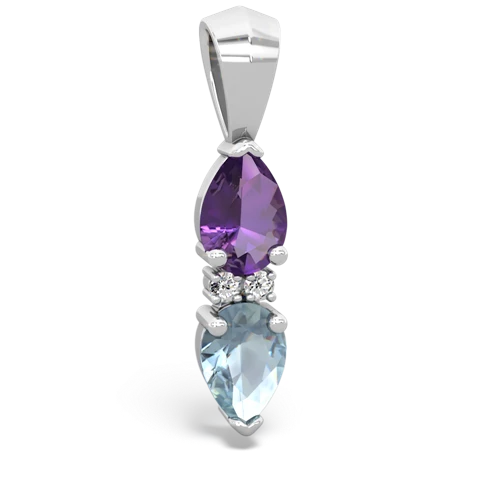 amethyst-aquamarine bowtie pendant