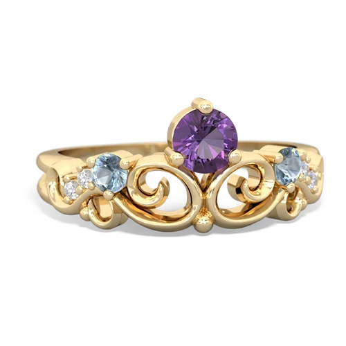 amethyst-aquamarine crown keepsake ring