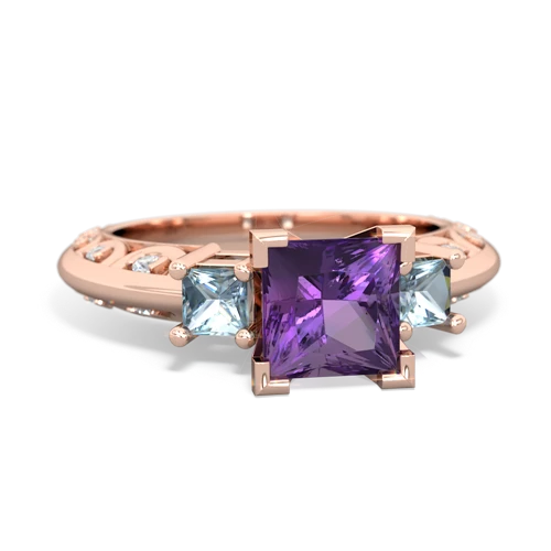 amethyst-aquamarine engagement ring