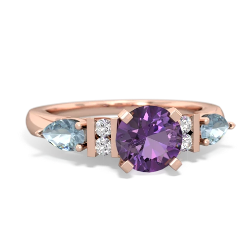 amethyst-aquamarine engagement ring