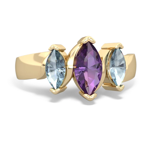 amethyst-aquamarine keepsake ring