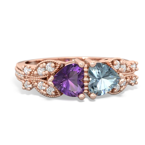 amethyst-aquamarine keepsake butterfly ring