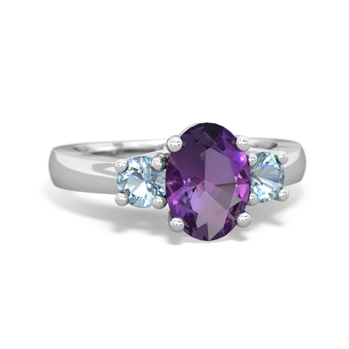 amethyst-aquamarine timeless ring